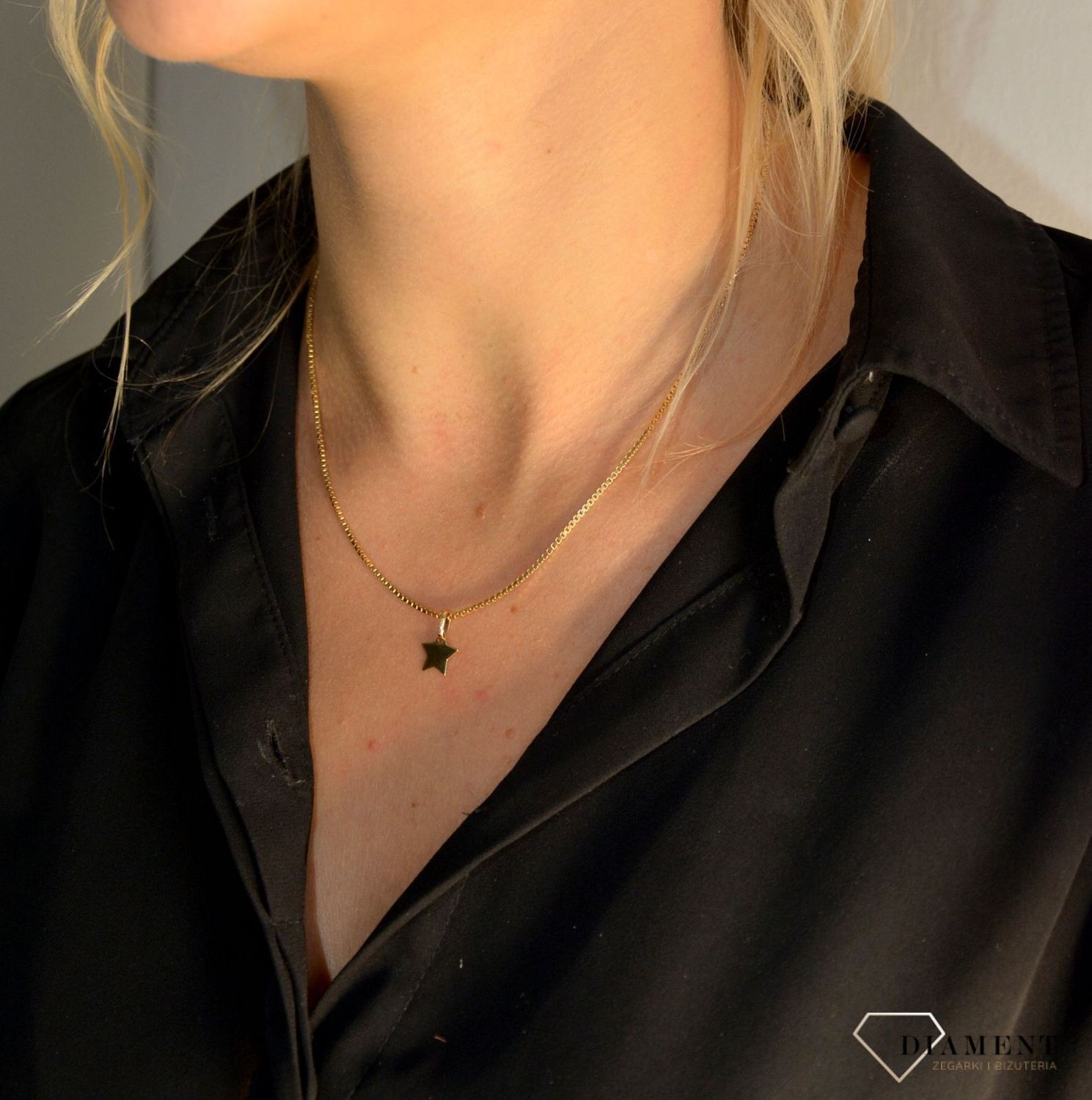 Złoty łańcuszek 585 kostka 1,5 mm DIA-LAN-1157-585 1,5mm.jpg